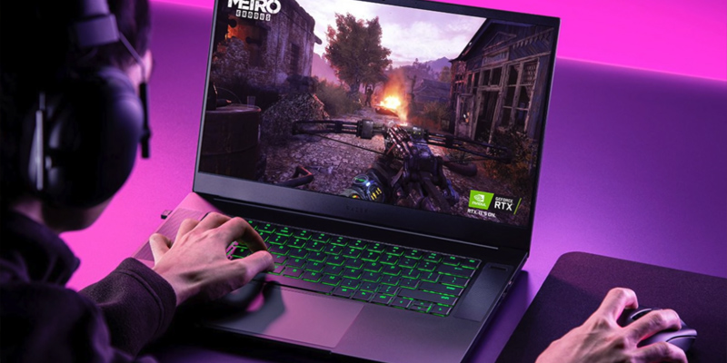 Razer Blade 15 Base Model 15.6 Inch FHD 144Hz Gaming Laptop in the use