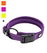 Kismaple Adjustable Reflective Padded Dog Collar