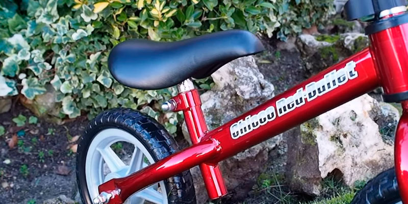 Chicco Red Bullet Balance Bike in the use