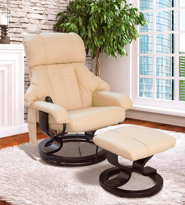 HOMCOM 5550-3472 Leather Chair Recliner with Foot Stool - Bestadvisor