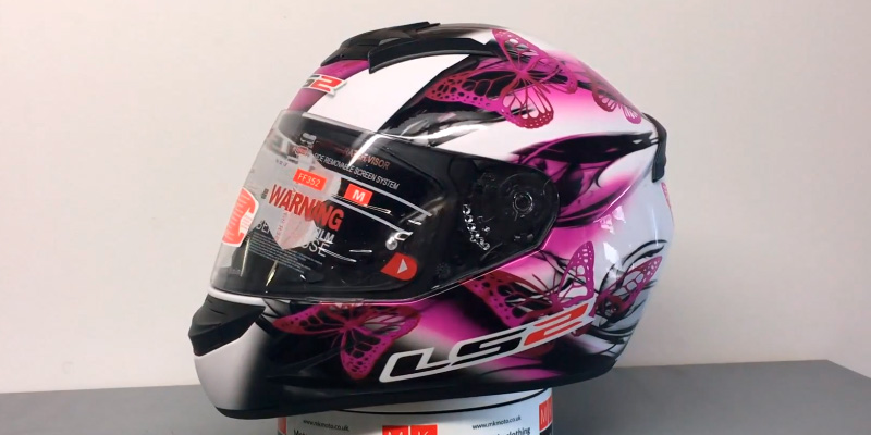 Review of LS2 F351 Flutter Pink Purple Full Face Womens Motorcycle Helmet