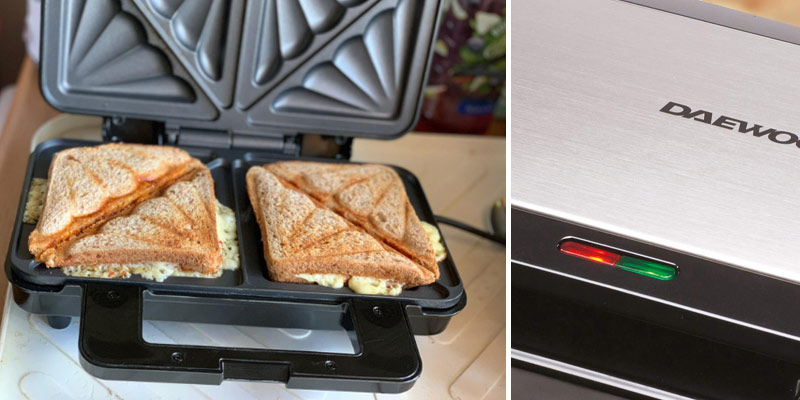 Daewoo SDA1389 Deep Fill 4 Slice Kitchen Sandwich Maker in the use