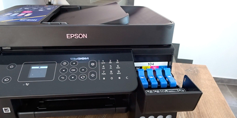 Epson EcoTank ET-4700 Print/Scan/Copy/Fax Wi-Fi Printer in the use