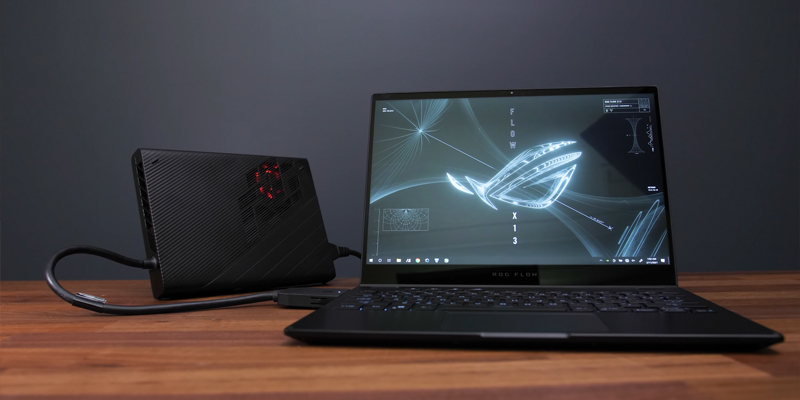 ASUS ROG Flow X13 13.4 Inch WUXGA 120Hz Touchscreen Gaming Laptop in the use