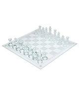 Traditional Games Glass Chess Set Frosted Traditional