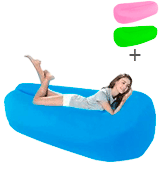 JINGOU Inflatable Lounger Couch Air Lounger Lazy Sofa with Carry Bag