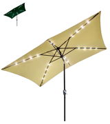 ReaseJoy E-UMB-07-005-0001 3x2m Patio Parasol 6-Rib Aluminium Garden Umbrella Tilt Crank