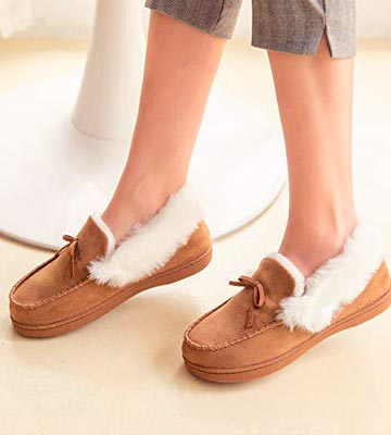 Review of HomeIdeas Fur Lined Suede Comfort Slippers