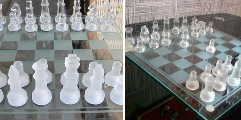 Review of Babz Glass Chess Board Set Deluxe Frosted