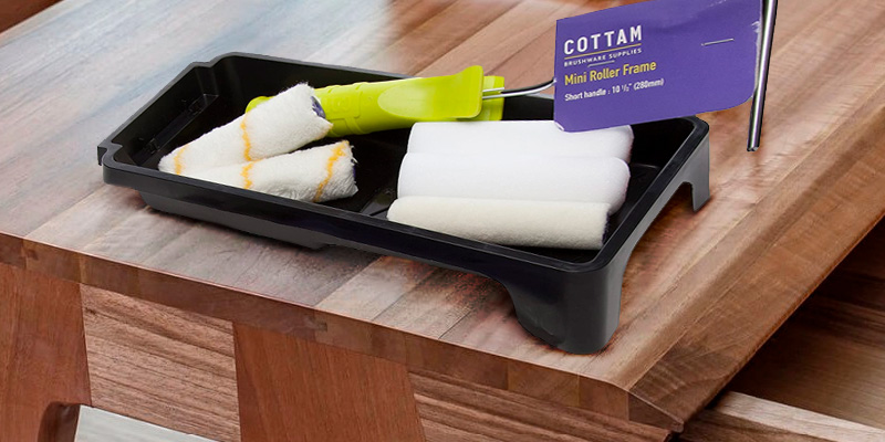 Review of Cottam 5 x Paintroller Sleeves Mini Paint Roller Tray Kit