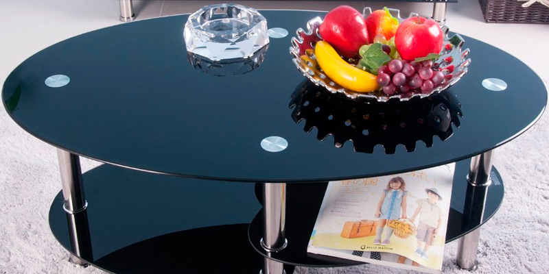 Review of Home Discount Cara Black Glass Coffee Table