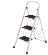 VonHaus 3 Wide Step Ladder with Gripped Tread Anti-Slip