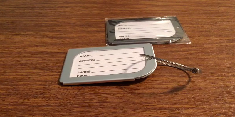 Review of Kollea Luggage Tags Pack of 2 Aluminum Travel ID Tag
