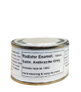 Fascinating Finishes Ltd Radiator Paint 1 x 150ml Anthracite/Dark Grey Heat Resistant Satin