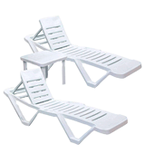 Resol CG209 Pack of 2 Sun Loungers With Side Table