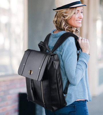 Review of Estarer Leather Backpack Women Black PU for 15.6 inch Laptop