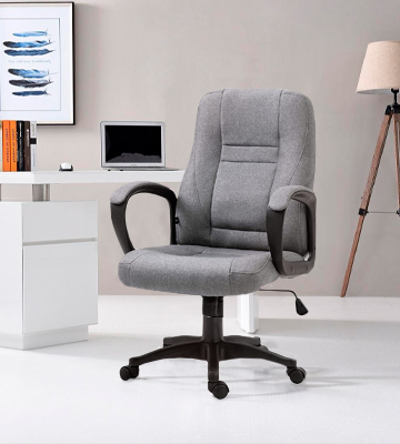 Review of Cherry Tree Furniture Swivel Grey Fabric Office Computer Chair