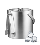 FineDine Stainless Steel Double Wall Ice Bucket with Tongs and lids
