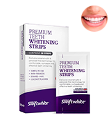 SWIFTWHITE Teeth Whitening Strips Superior Than Crest 3D Whitestrips and HiSmile Teeth Whitening Kits
