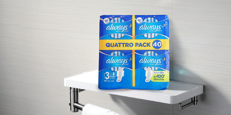 Review of Always 40Pcs Ultra Thin Night Sanitary Towels with Wings