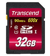Transcend Ultimate 600x 32GB SDHC Class 10 UHS-I Memory Card