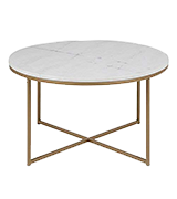 DES SELMA MARBLE TOP Lounge Area Round Coffee Table