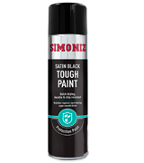 Simoniz 1 x Large Tough Satin Black Aerosol Car Auto Spray Paint 500ml SIMVHT51D