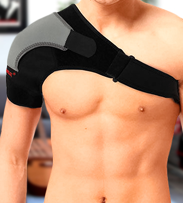 Review of HOMPO SP99 SPG0099AB Shoulder Support Strap Neoprene Pain Injury Arthritis Gym Sport