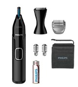 Philips NT5650/16 Series 5000 Nose, Ear & Eyebrow Trimmer with Detail Trimmer Attachment