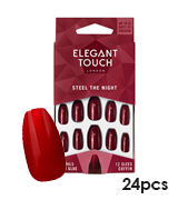 Elegant Touch False Nails Colour False Nails, Steel the Night, Oval Shape (previously known as After Dark)