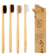 AUGOLA Family 4 Pack Bamboo Toothbrushes