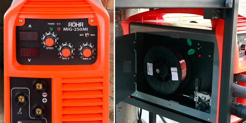 Röhr MIG-250MI MIG/ARC Welder Inverter Gas/Gasless MMA 3-in-1 in the use