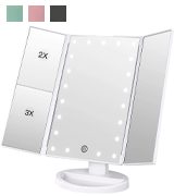 BESTOPE 21 LED Lights Make up Mirror with Adjustable Touch Screen