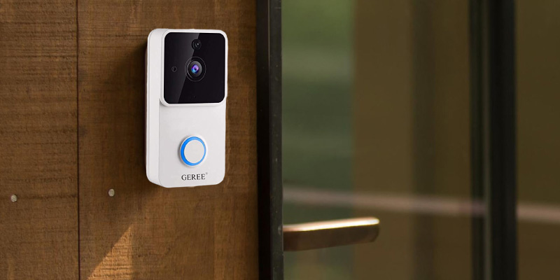 GEREE 1080P Video Doorbell (Night Vision, 166° Wide Angle, PIR Motion Detection) in the use