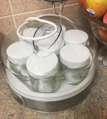 Review of AmazonBasics Brushed stainless-steel finish Yoghurt Maker with Timer