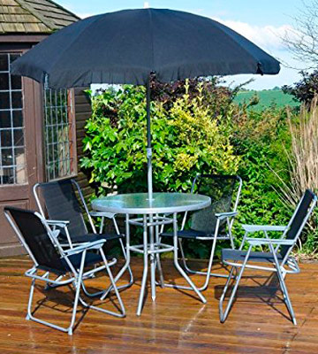 Kingfisher FS6PB Garden Furniture Set with Umbrella - Bestadvisor