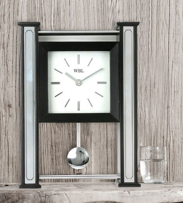 Review of Hometime Ultra Modern Mantel Clock or Wall with Moving Pendulum