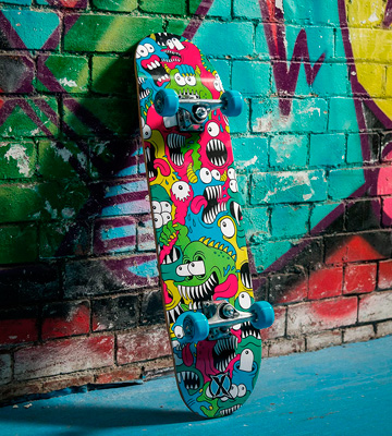 Xootz 31 x 8 Inches Kids Complete Beginners Double Kick Trick Skateboard - Bestadvisor