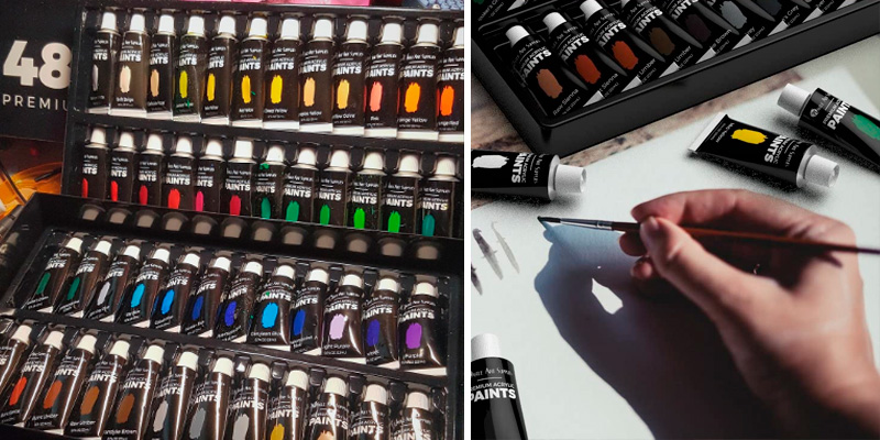 Review of Castle Art Supplies Acrylic Paint Set 48 Vibrant Colours with Larger Tubes