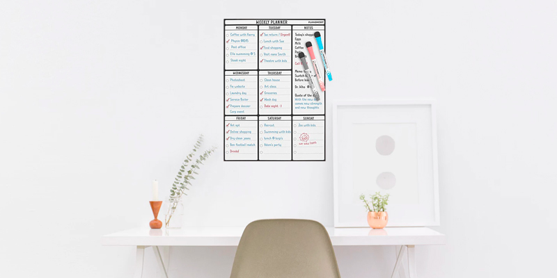 Review of Plan Smart Weekly Planner Whiteboard for Fridge A3