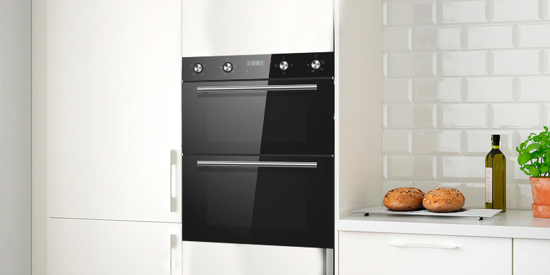 Cookology CDO720BK 60cm Built-under Electric Double Oven & timer in the use