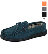 Cushion Walk Moccasin Suede Leather Slippers