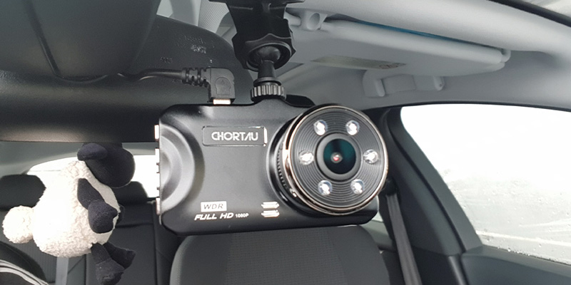 CHORTAU B-T13 Dash Cam For Cars Front and Rear in the use