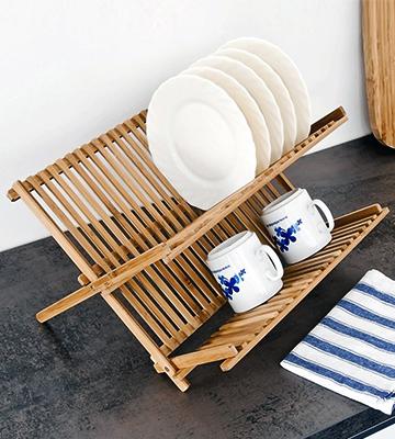 Relaxdays Bamboo Foldable Dish Rack - Bestadvisor
